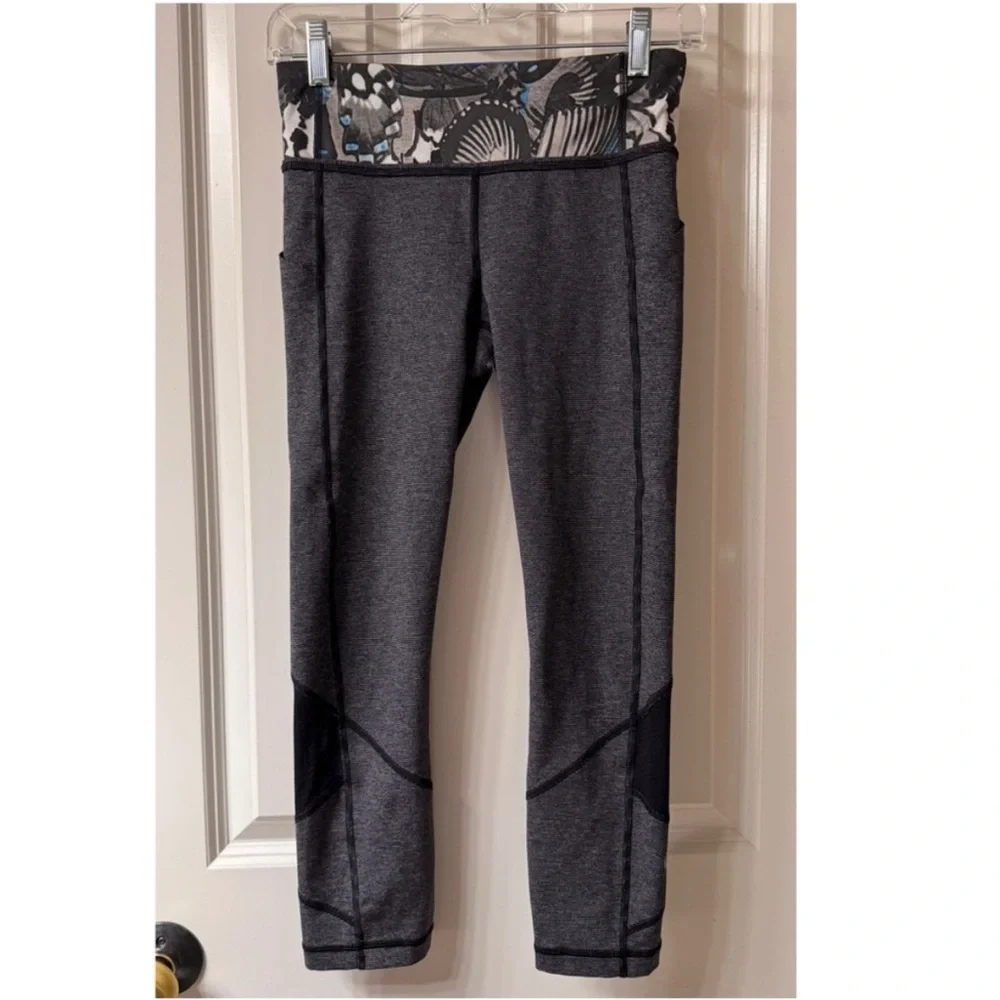 Lululemon PACE RIVAL CROP Leggings So Fly Butterfly